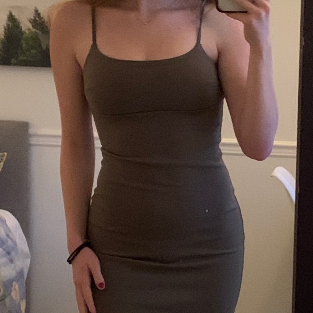 Dynamite Olive Green Mini Dress
